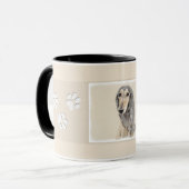 Mug Peinture de Saluki (faon) - art original mignon de (Devant gauche)