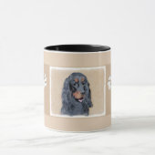 Mug Peinture de Setter Gordon - Art Original de Chien (Centre)