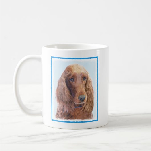 Mug Peinture de Setter irlandais - Joli art original d (Gauche)