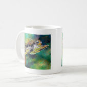 Mug Peinture de soie de la tortue verte (Devant gauche)