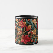 Mug Peinture de style William Morris de petits écureui (Centre)