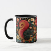 Mug Peinture de style William Morris de petits écureui (Gauche)
