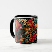 Mug Peinture de style William Morris de petits écureui (Devant gauche)