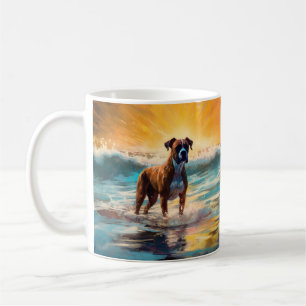 Mug Peinture de surf de la plage Boxer