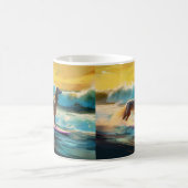 Mug Peinture de Surf sur Plage de Lévrier Afghan (Centre)