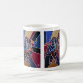 Mug Peinture de taureau abstrait par Alfred Fox (Devant droit)