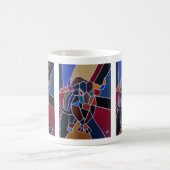 Mug Peinture de taureau abstrait par Alfred Fox (Centre)