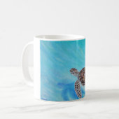 Mug Peinture de tortue marine (Devant gauche)