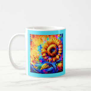 Mug Peinture de tournesol Couleurs vives Puissance du