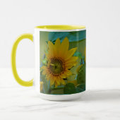 Mug Peinture de tournesol jaune Jardin Art Floral (Gauche)