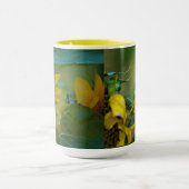 Mug Peinture de tournesol jaune Jardin Art Floral (Centre)