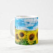 Mug Peinture de tournesols (Devant gauche)