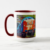 Mug Peinture de train - Cadeau pour les amateurs de tr (Gauche)