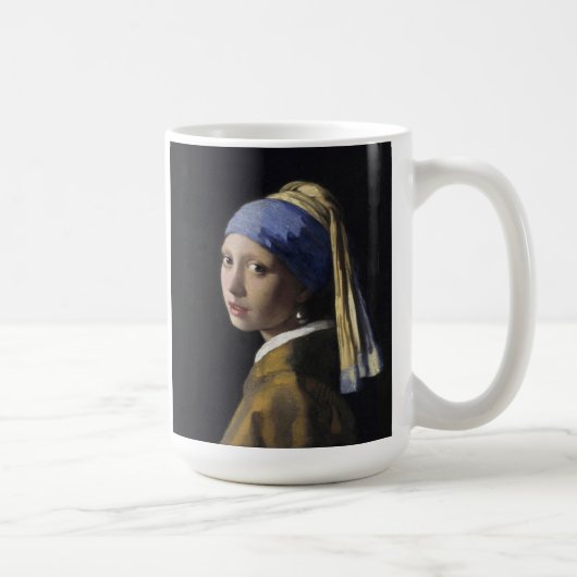 Mug Peinture de vermeer - Fille à la perle (Droite)
