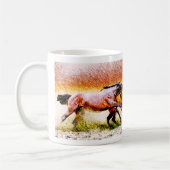 Mug Peinture des chevaux sur (Gauche)