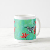 Mug Peinture des colibris et des pavots (Devant droit)