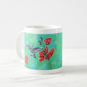 Mug Peinture des colibris et des pavots (Devant gauche)