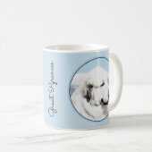 Mug Peinture des Pyrénées - Art original du chien (Devant droit)
