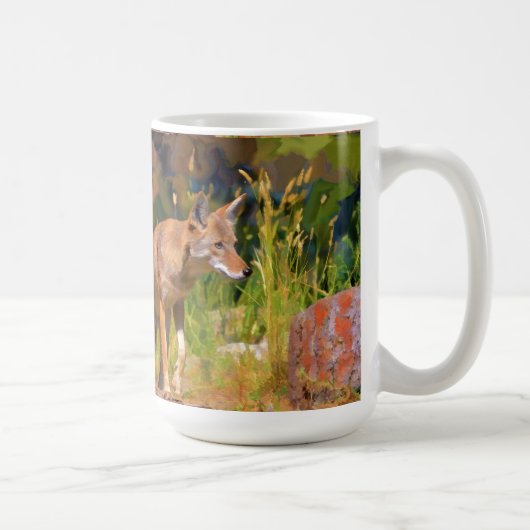 Mug Peinture d'été sur la faune de Coyote (Droite)