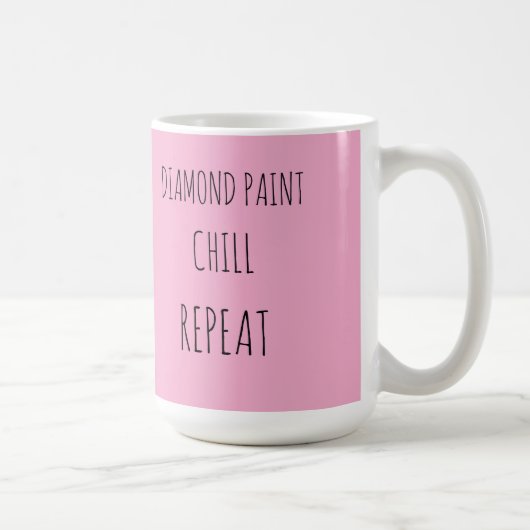 Mug Peinture diamant, se détendre, répéter (Droite)