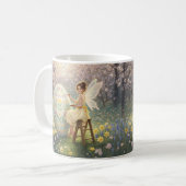 Mug Peinture d'oeuf de fée de Pâques Printemps (Devant gauche)