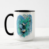Mug Peinture d'oiseaux bleus d'hiver (Gauche)