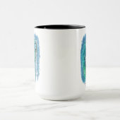 Mug Peinture d'oiseaux bleus d'hiver (Centre)