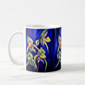 Mug Peinture d'orchidées bleues (Gauche)