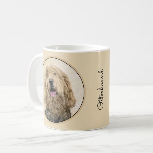 Mug Peinture d'Otterhound - Joli art original de chien (Devant gauche)