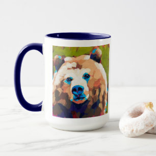 Mug Peinture d'ours - Cadeau pour les amoureux des ani