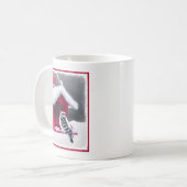 Mug Peinture Downy Woodpecker - Art original pour oise (Devant gauche)