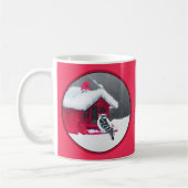 Mug Peinture Downy Woodpecker - Art original pour oise (Gauche)