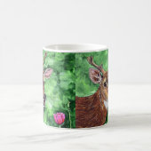 Mug Peinture drôle de cerfs (Centre)