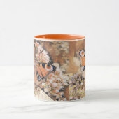 Mug Peinture d'un papillon orange et noir sur flotteur (Centre)