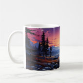 Mug Peinture D'Un Paysage Forestier En Hiver (Gauche)