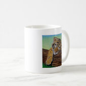 Mug Peinture d'un petit tigre dormant (Devant droit)