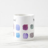 Mug Peinture Eau Aquarelle Nom de l'artiste Monogramme (Centre)