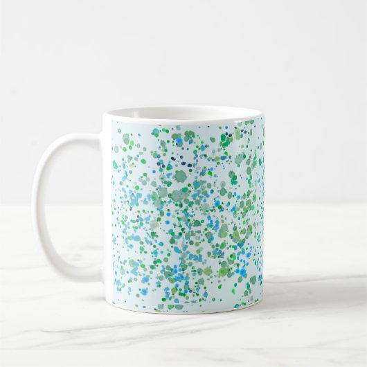 Mug Peinture éclaboussée Bleu et Vert (Gauche)
