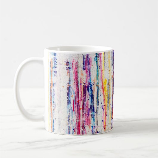 Mug Peinture éclaboussée sur fond blanc, art, fin (Gauche)