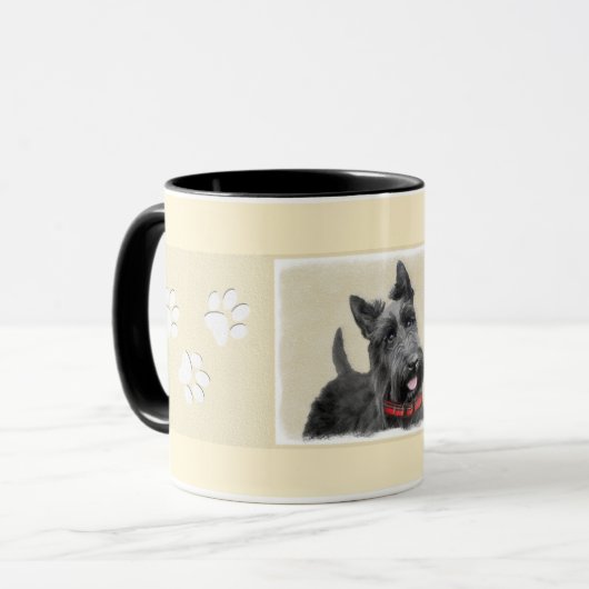Mug Peinture écossaise Terrier - Cute Original Chien A (Devant gauche)