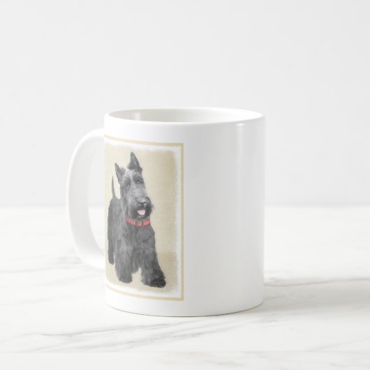 Mug Peinture écossaise Terrier - Cute Original Chien A (Devant gauche)