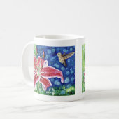 Mug Peinture en lys de colibri et de stargazer (Devant gauche)