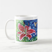 Mug Peinture en lys de colibri et de stargazer (Gauche)