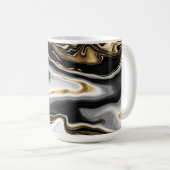 Mug Peinture en marbre doré moderne esthétique (Devant droit)
