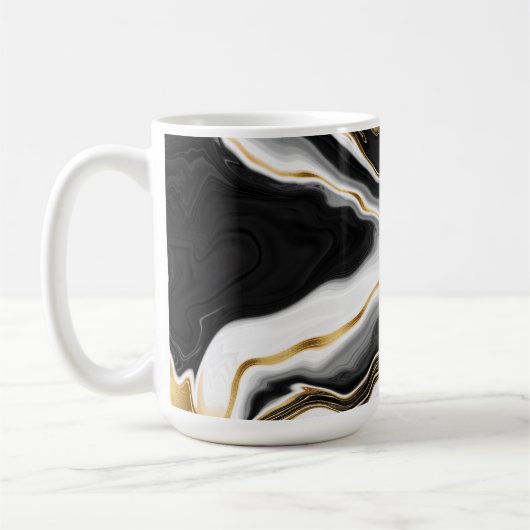 Mug Peinture en marbre doré moderne esthétique (Gauche)