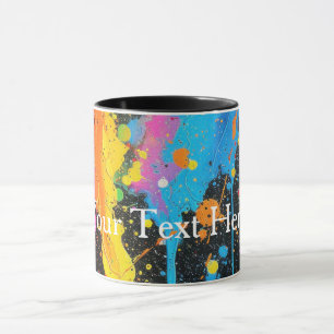 Mug Peinture en néon coloré Splatter Customisé