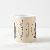 Mug Peinture en noir et blanc - Art original Chien (Centre)