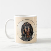 Mug Peinture en noir et blanc - Art original Chien (Gauche)