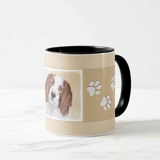 Mug Peinture en Setter rouge et blanc irlandais - Art  (Devant droit)