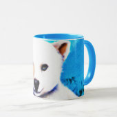 Mug Peinture étonnante d'un petit ours polaire. Comman (Devant droit)